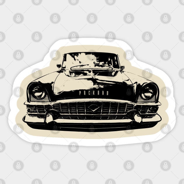 Packard Patrician 1950s American classic car monoblock black Sticker by soitwouldseem